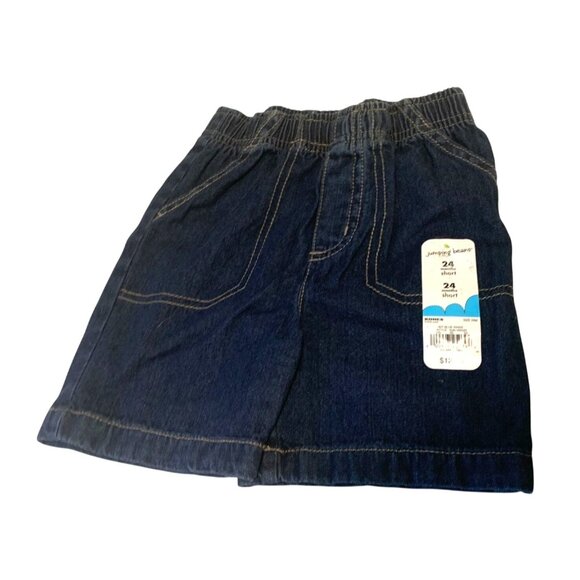 New Jumping Beans Boys Infant Baby Sz 24 Months Pull On Shorts Jeans Denim Blue - Picture 1 of 3